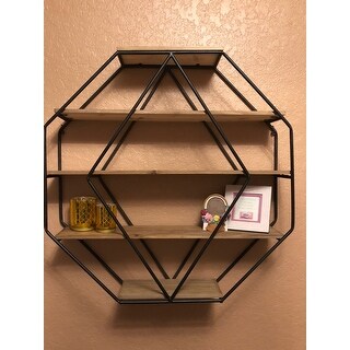 shelves laurel kate wood octagon floating lintz