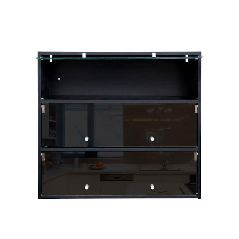 Shoe Box with LED Light, 3 Tiers Glass Door Shoe Cabinet, Shoe Organizer Storage Box Shoe Rack, Up to 9 Pairs of Shoes
