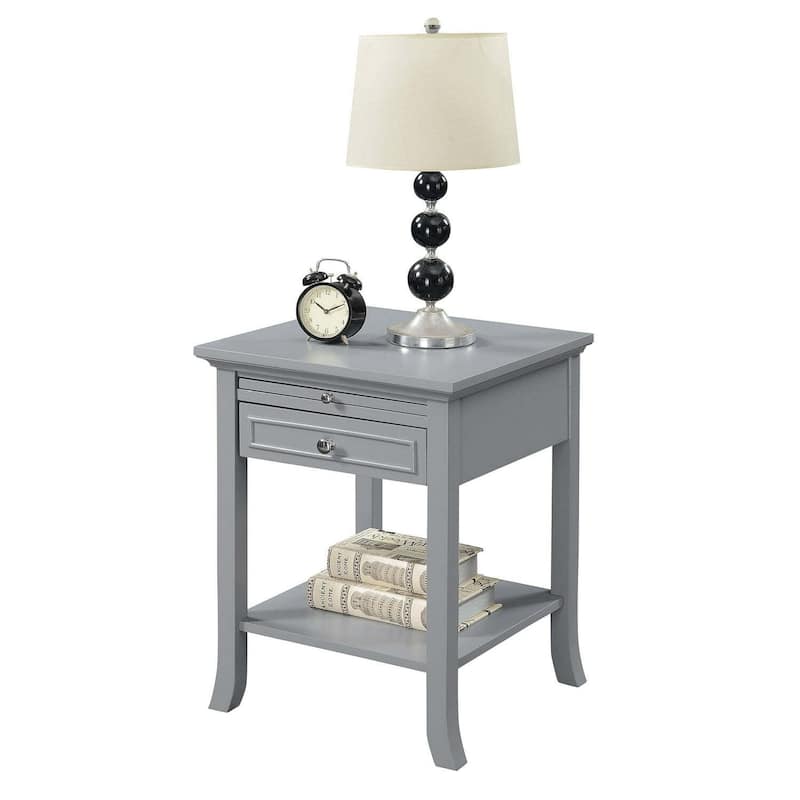 Classic Charm End Table with Drawer - Living Room Accent Table, Storage Side Table, 18x24x18 - 24