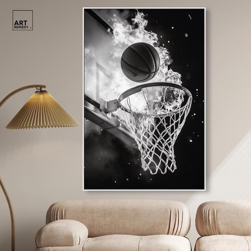 Scorch Some Hoops Canvas by Art Remedy