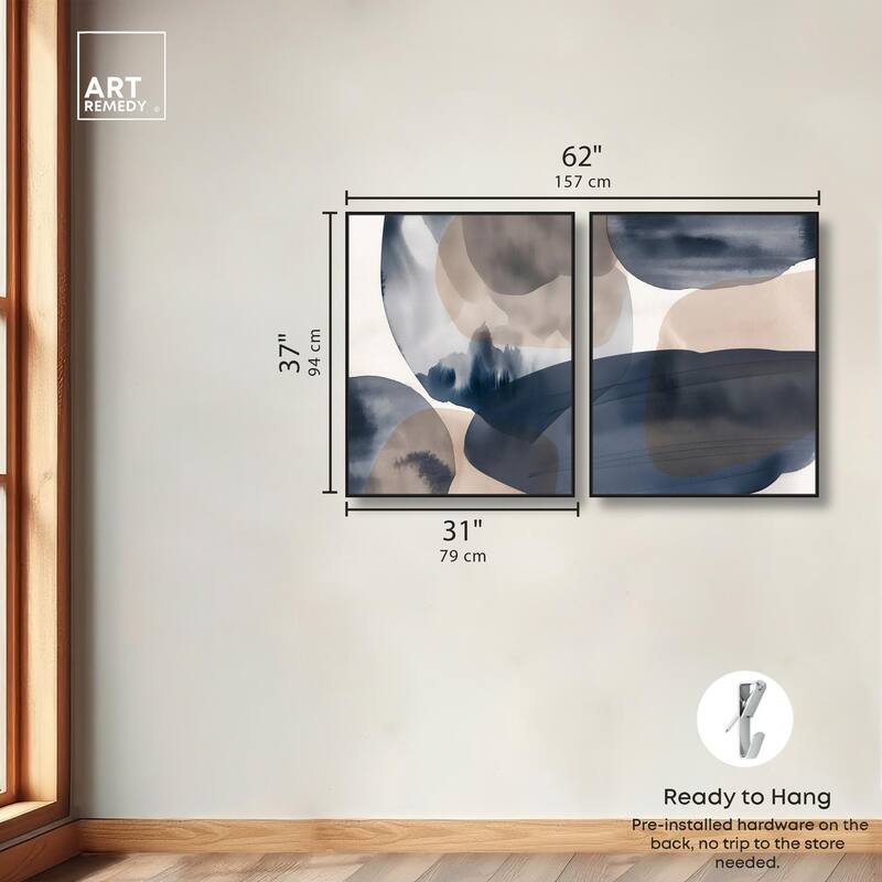 Rust and Noir Canvas Set of 2 by Art Remedy