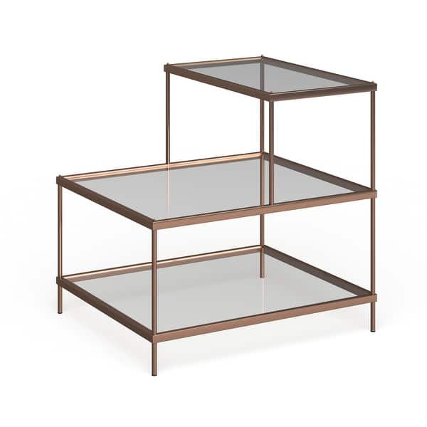 slide 7 of 11, SEI Furniture Grant Glam Accent Table warm gold - Glass