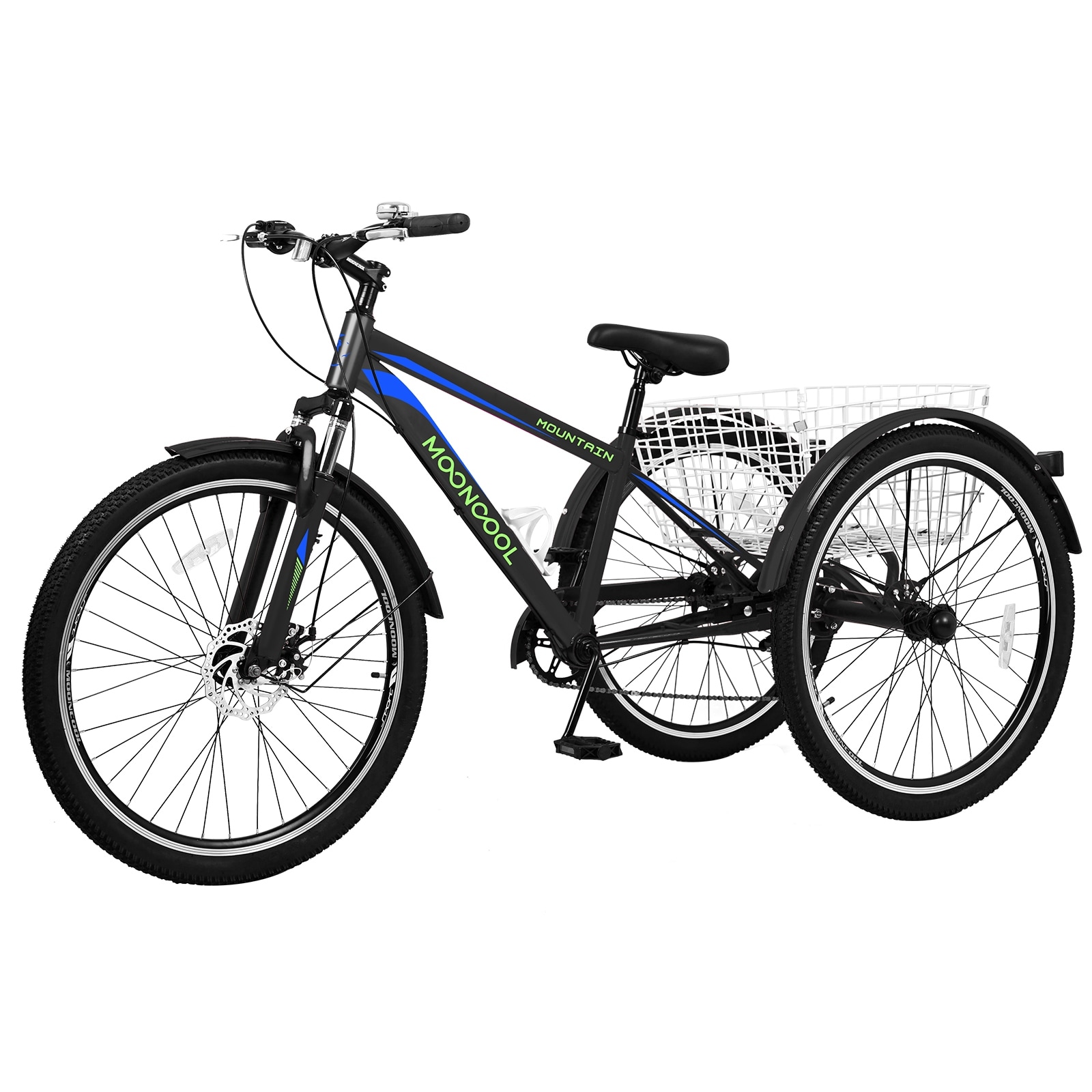 DoCred Mountain Tricycle 7 Speed 3 Wheel Bike with Basket On Sale Bed Bath Beyond 40325836