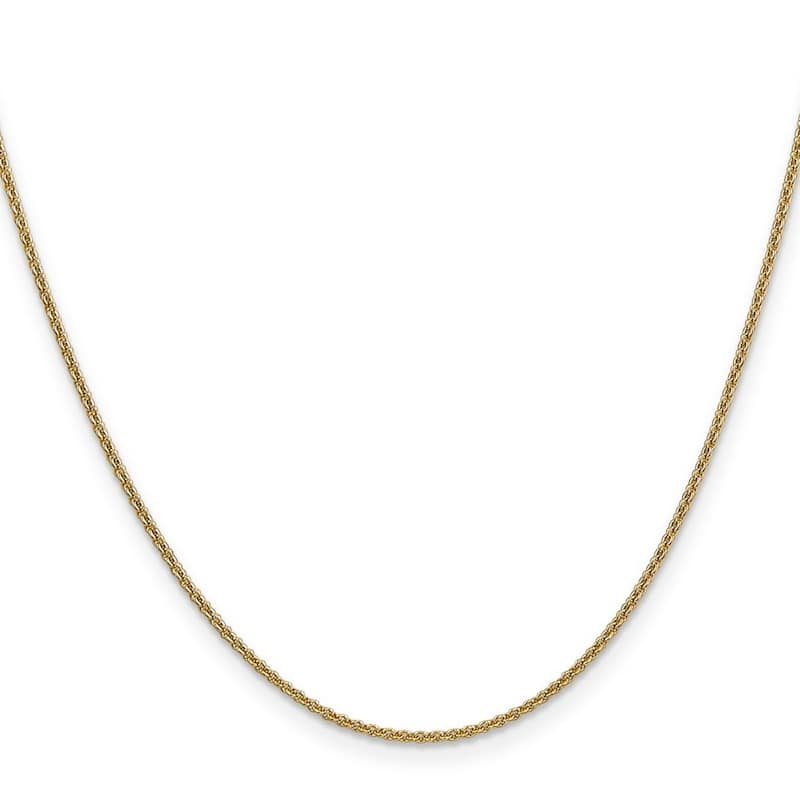 Curata 10k Yellow Gold 1.4mm Cable Chain Necklace (Lobster)