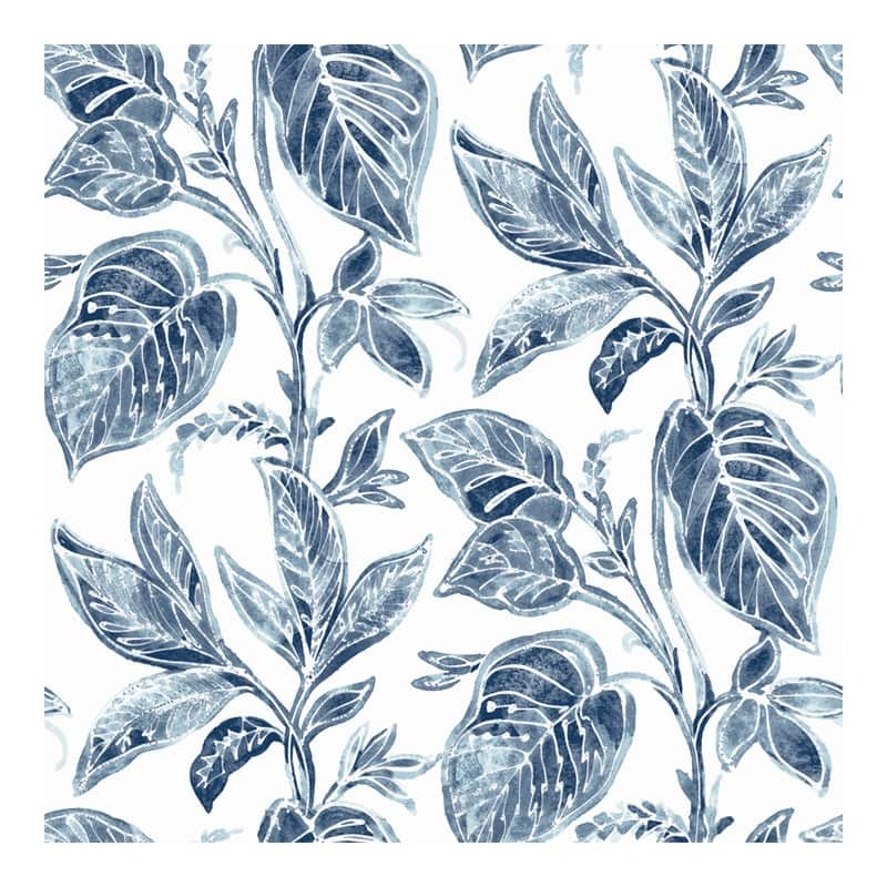 Chesapeake Mangrove Blue Botanical Wallpaper - 20.5 x 396 x 0.025