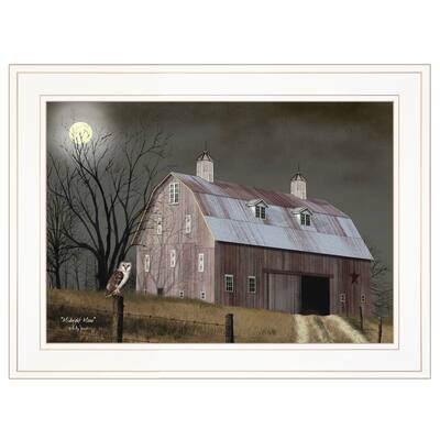 "Midnight Moon" by Billy Jacobs, Ready to Hang Framed Print, White Frame