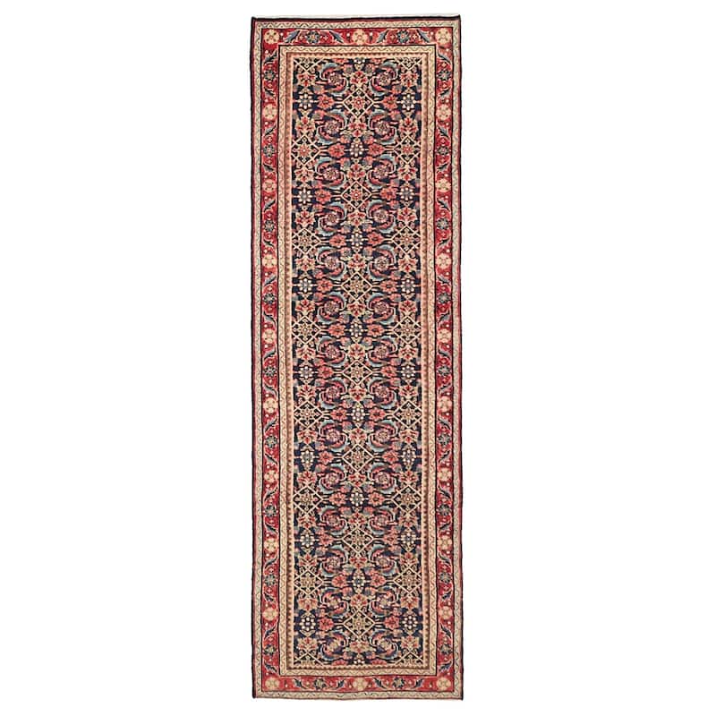 ECARPETGALLERY Hand-knotted Andelz Dark Navy Wool Rug - 3'1 x 10'10