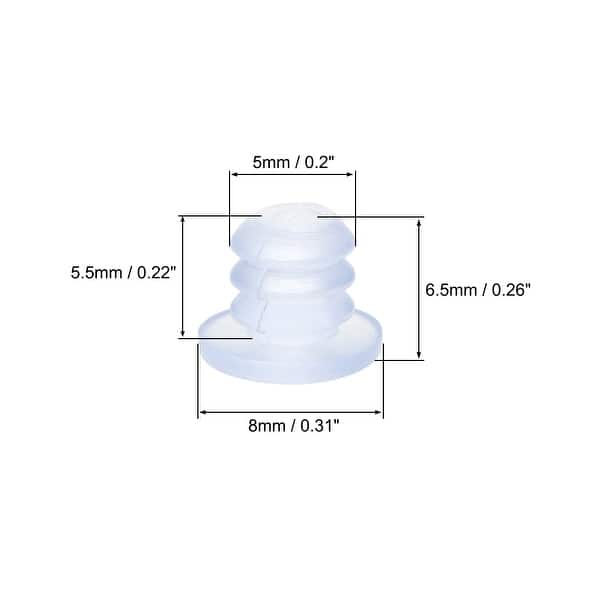 Silicone Soft Stem Bumpers 5mm Thread Diameter for Glass Table Cabinet ...