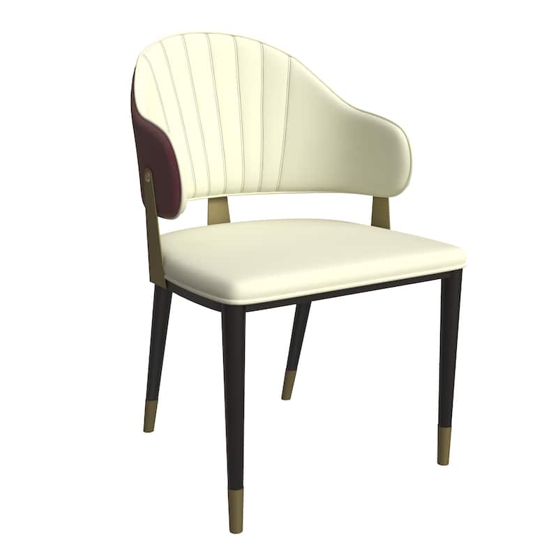 5-Piece Dining Set 36-Inch Square Resin Top Dining Table and 4 Leather Arm Chairs