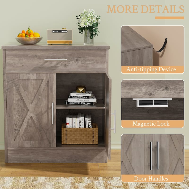 Multifunctional Storage Cabinet with Drawer – Kitchen Pantry Organizer