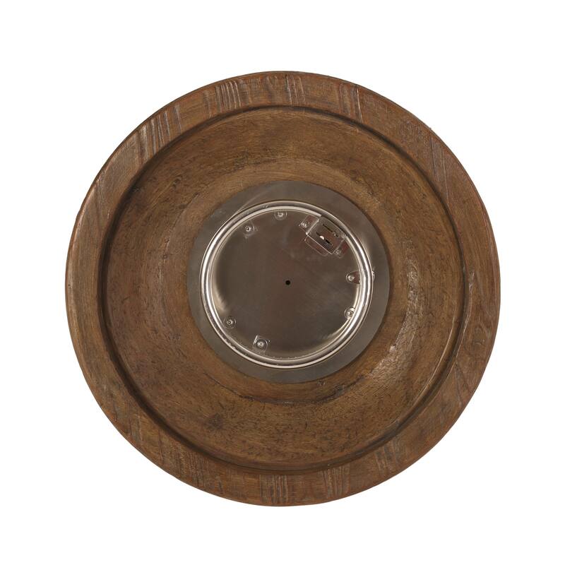 25 in. W x 24 in. H Iron Round Propane Gas Burning Outdoor Fire Pit in Brown