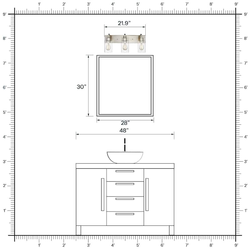 Bathroom Vanity Light Fixtures - Farmhouse Wall Light for Bathroom
