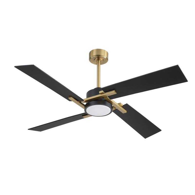 GetLedel 56" 4-Blade DC Motor Dimmable LED Ceiling Fan with Remote Control and Light Kit