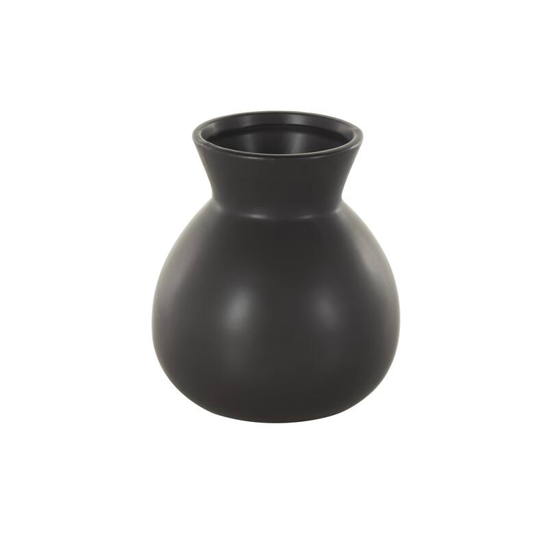 Ceramic Minimalistic Decorative Vase - Black or White - Roche River Decor