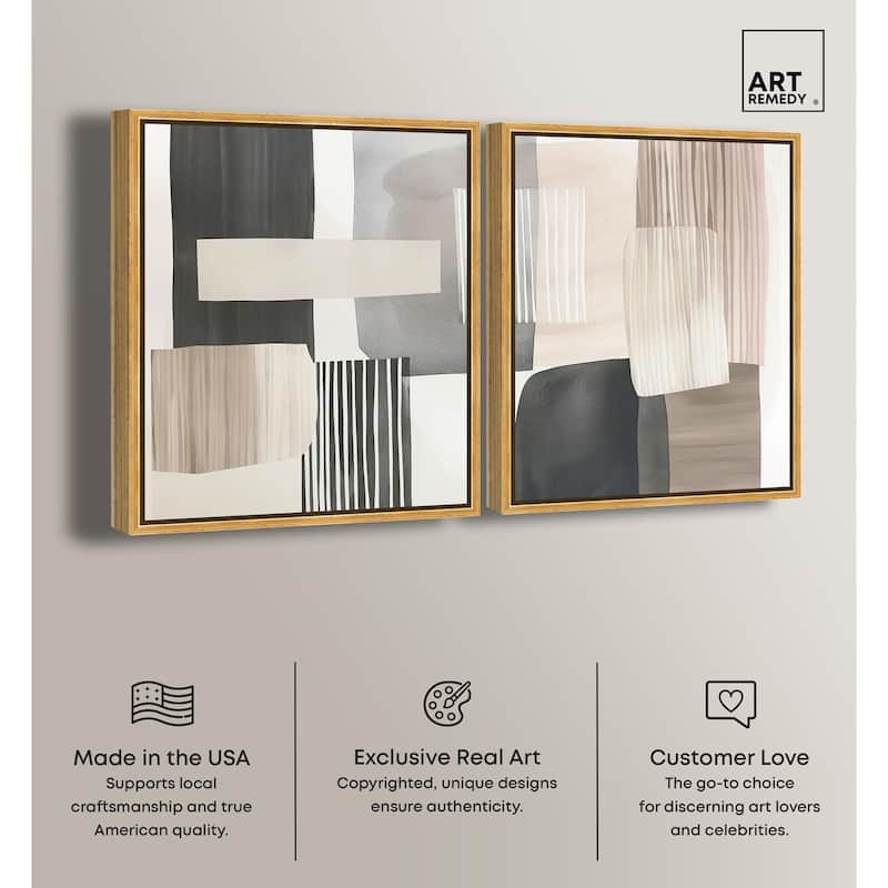 Floating Shapes II Canvas Set of 2 by Art Remedy