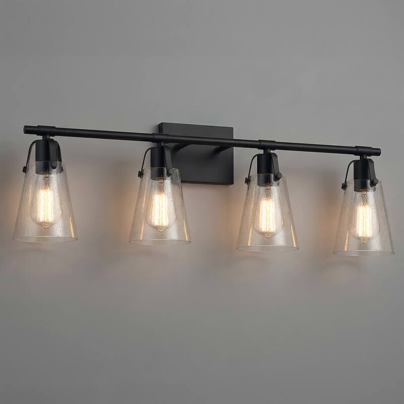 Modern Vanity Light Wall Mount Sconces with Glass Shade