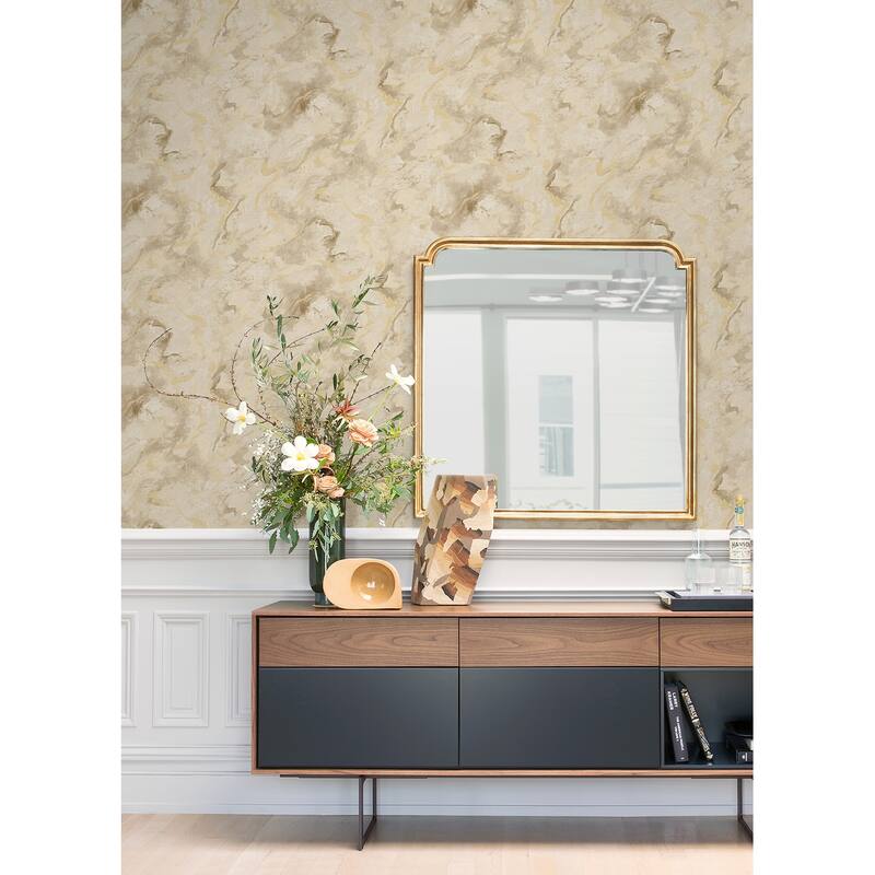 A-Street Prints Silenus Gold Marbled Wallpaper