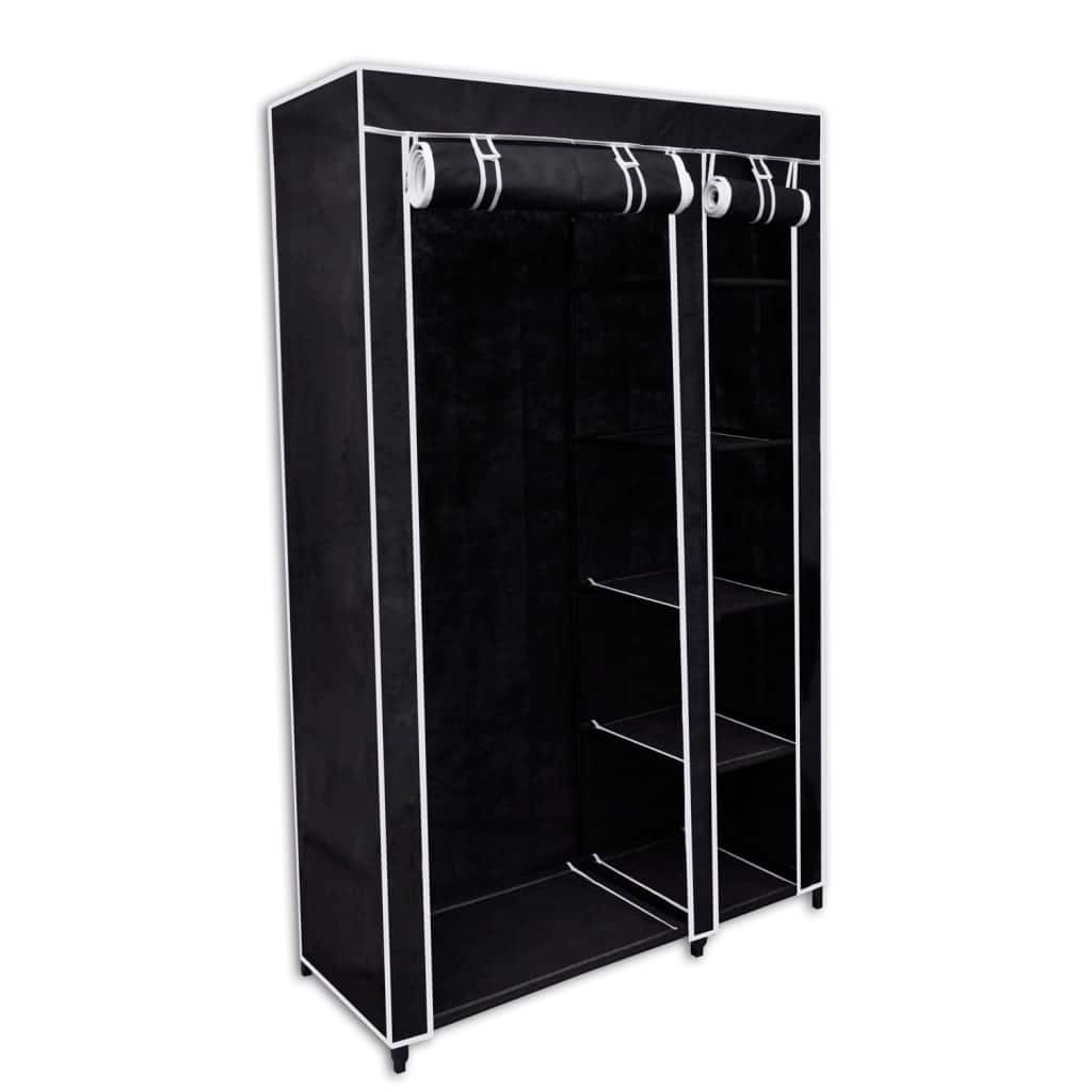 vidaXL Folding Wardrobe Black 43" x 18" x 69" - 43" x 18" x 69"