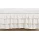 preview thumbnail 1 of 0, Ivory Boho Bohemian Collection Girl 3 Tiered Ruffled Crib Bed Skirt Neutral Off White Farmhouse Minimalist Tassel Fringe Cotton