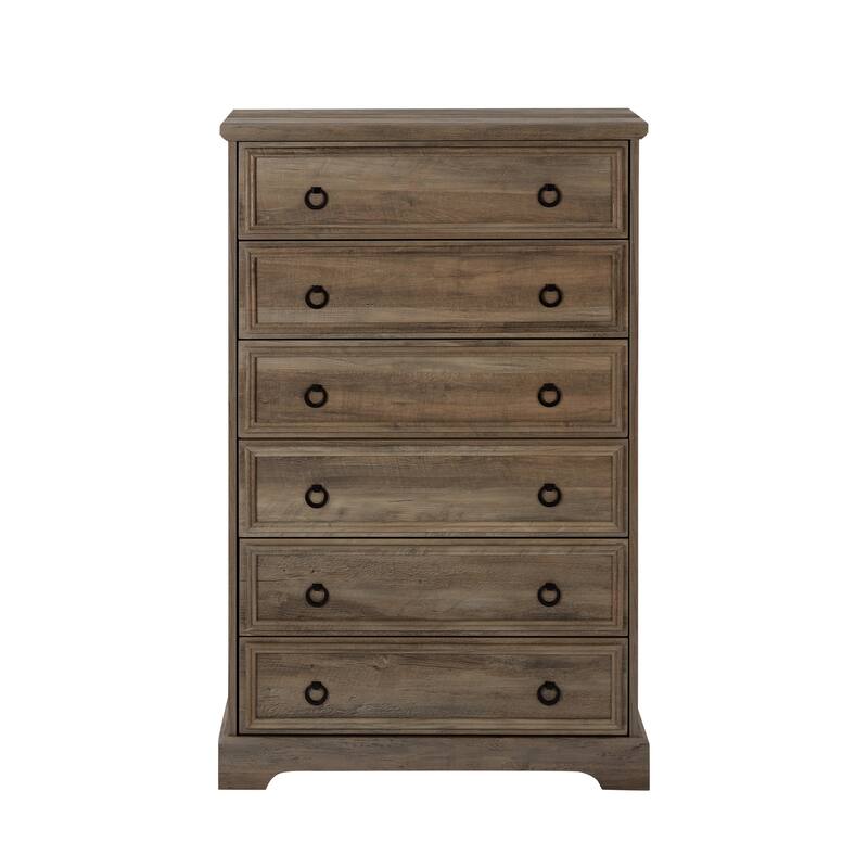 48" Tall Vertical Dresser Chest of Drawers, 6 Drawer Dresser for Bedroom