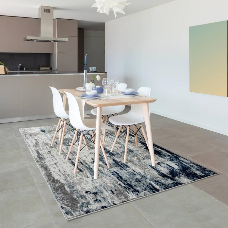 Luxe Weavers Modern Distressed Abstract Area Rug