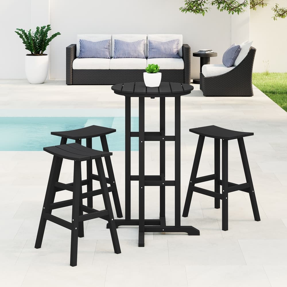 Laguna Hdpe All Weather Outdoor Patio Bistro Bar Set (4-Piece Set)