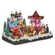 preview thumbnail 32 of 50, Alpine Corporation Christmas Winter Wonderland Set with LED Lights and Music