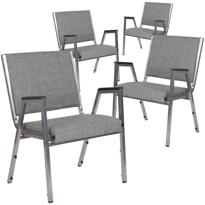 4 PK 1500 lb. Rated Antimicrobial Bariatric Reception Arm Chair