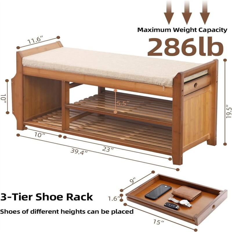 2 Tier Shoe Bench
