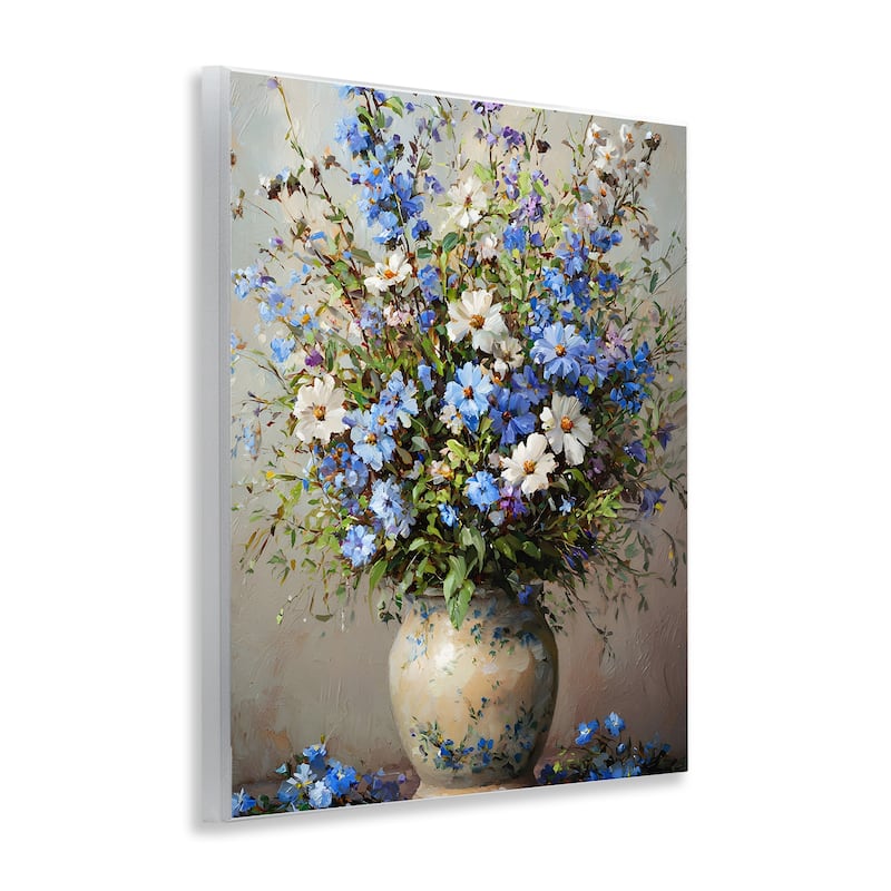 Stupell Cerulean Flower Bouquet Wall Plaque Art Design By Franklyn Gregory