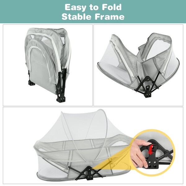 Baby Moskitonetz – Faltbar, Pop-up Design, 110x65x60 Cm, Für Reisebett & Babybett, Atmungsaktiv