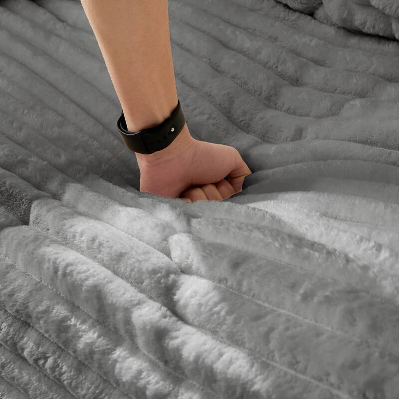 GDFStudio - Plush Corduroy 3-Seater 82.7" Deep Seat Upholstered Sofa