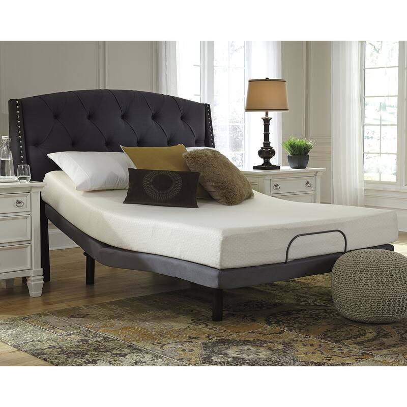 Signature Design by Ashley Chime 8 Inch Memory Foam White 2-Piece King Mattress Package