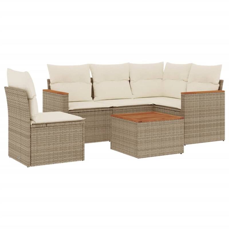 vidaXL Garden Sofa Set Black
