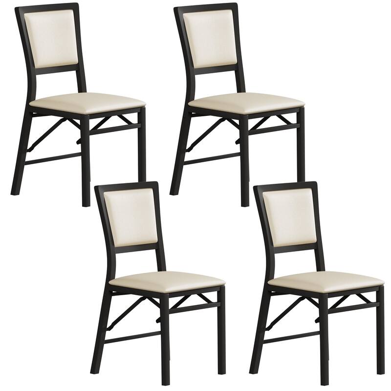VECELO Folding Dining Chairs Set of 2/4/6 with Cushion Parson Classic Upholstered Folding Chairs Modern 33" Parson Chairs