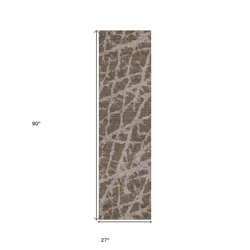 Varo Unique Abstract Weather Resistant Blended Style Outdoor Rug