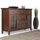 preview thumbnail 30 of 35, WYNDENHALL Stratford SOLID WOOD 54 inch Wide Transitional Sideboard Buffet Credenza - 54 inch Wide