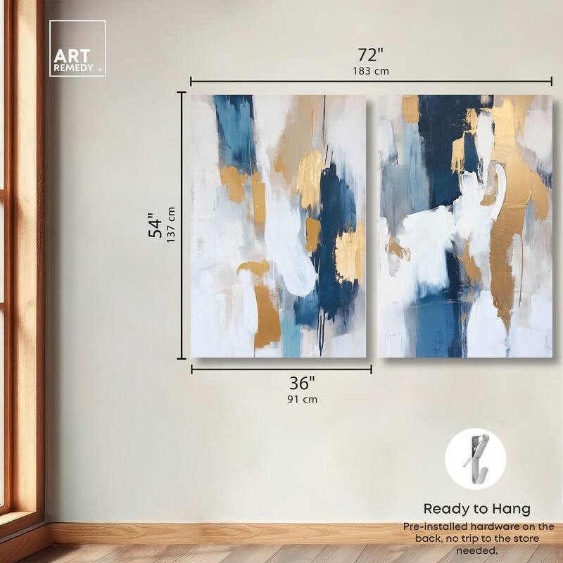 Luminous Earthson Set Canvas Set of 2 by Art Remedy, Gallery Wrapped