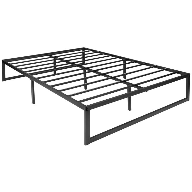 Platform Bed Frame; Pocket Spring Mattress & Memory Foam Topper