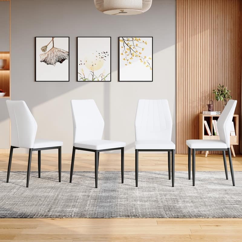 Ergonomic PU Dining Chair with Adjustable Stability, Perfectly blends comfort and elegance