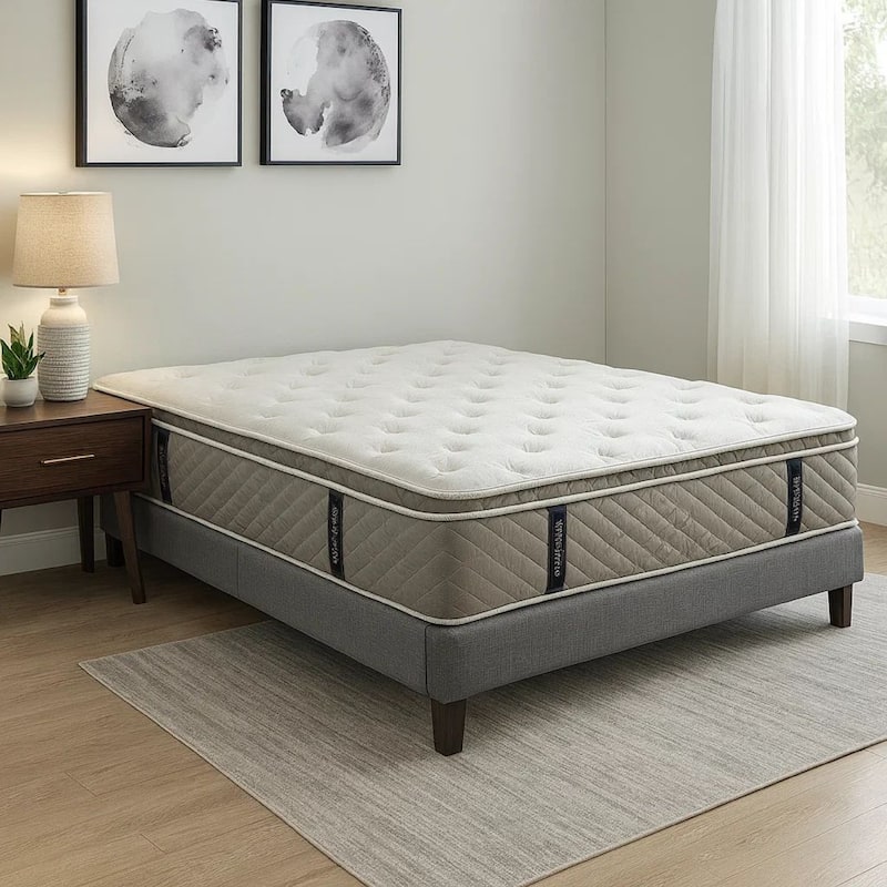 Moh 13 Inch Pocket Coil California King Mattress, Soft Bamboo Cotton Top