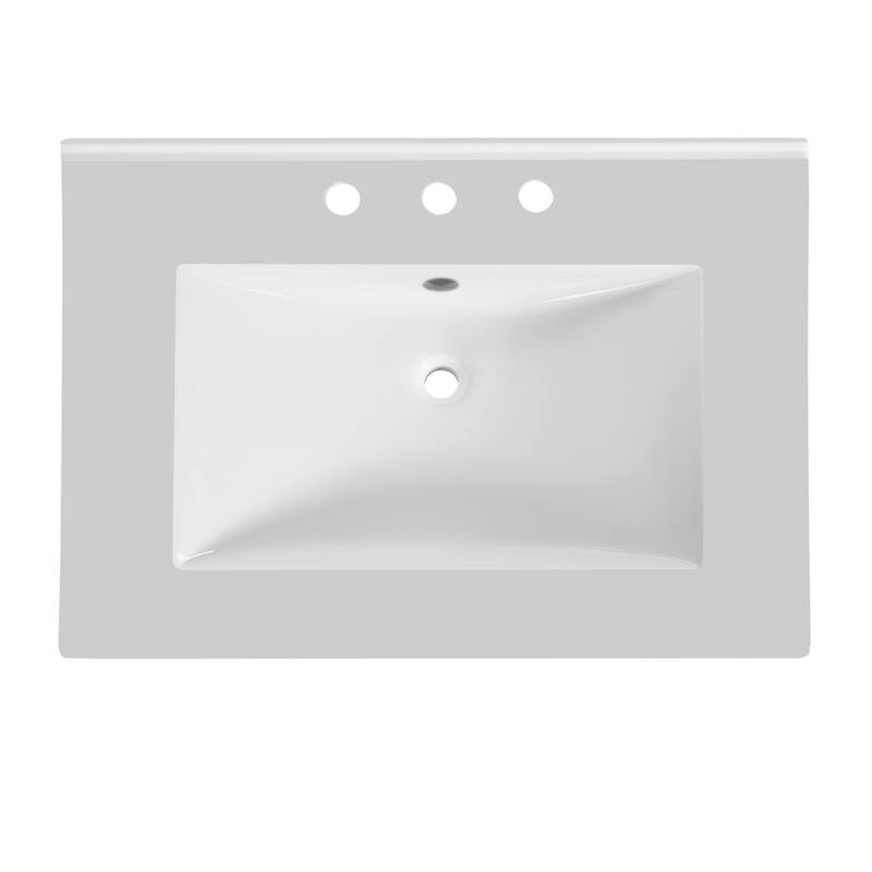 Bathroom Vanity with Sink, Freestanding Bathroom Sink Vanity, Bathroom Cabinet with Rattan-Handwoven Doors & Drawers