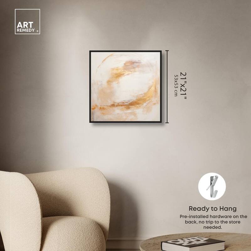 Golden Orb I Canvas by Art Remedy
