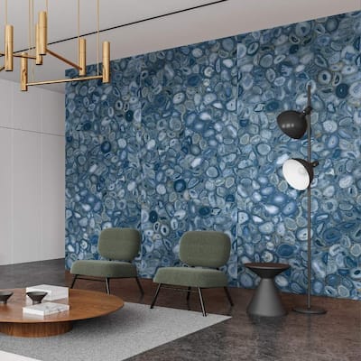 The Tile Life Geode 24x48 Blue Polished Porcelain Floor & Wall Tile