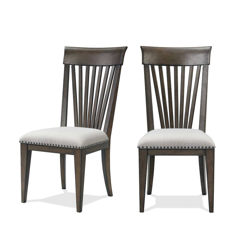 Grant Nailhead Trim Upholstered Dining Chairs,Set of 2,for Breakfast Nook,Kitchen,Living Room - Beige