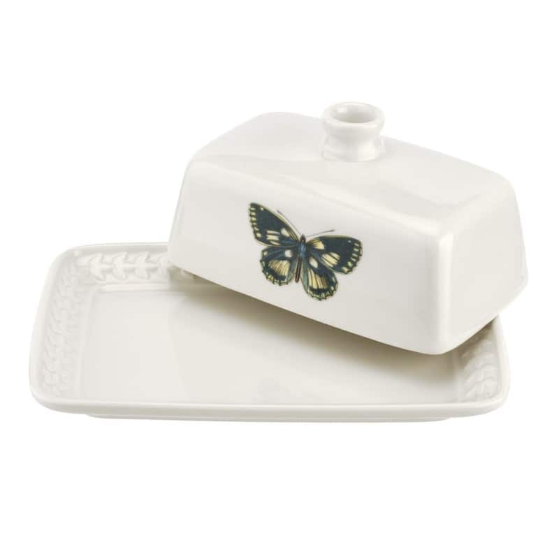 Portmeirion Botanic Garden Harmony Covered Butter Dish - 7.5 Inch