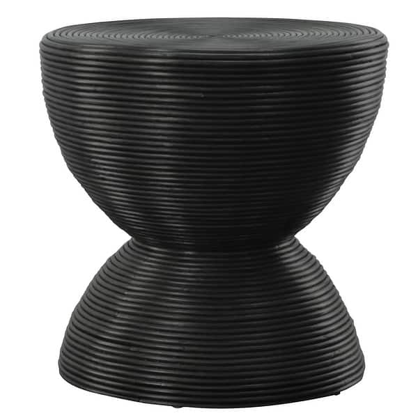 slide 2 of 3, Uttermost Bongo Black Rattan Side Table - 22 W X 22 H X 22 D (in)