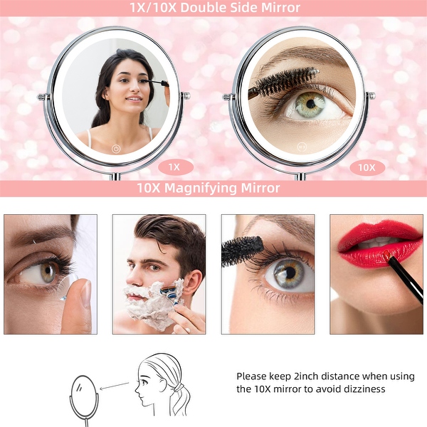 Best wall mounted makeup mirror lighted 10x new arrivals