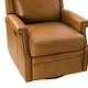 preview thumbnail 56 of 100, Echidna Transitional Genuine Leather Swivel Rocker Nursery Chair with Nailhead Trim by HULALA HOME