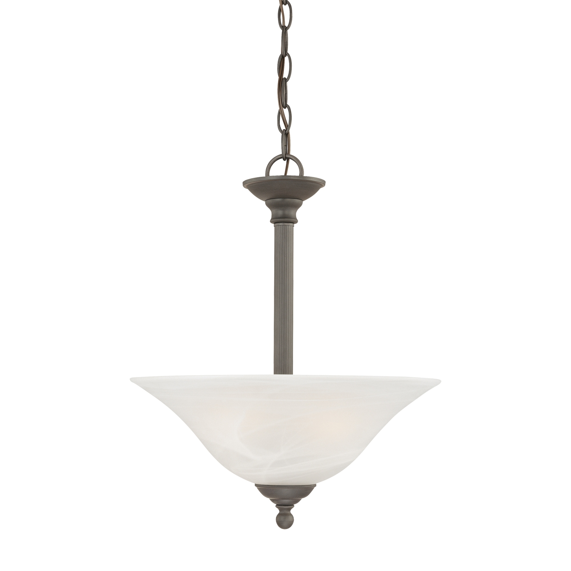 3-Light Bronze Hanging Pendant Ceiling Light Fixture with Tulip Shade - 18"